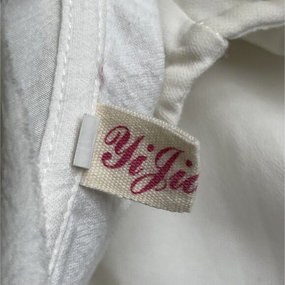 Unbranded Minimalist White Dress Women Size M Sleeveless Overlay Embroidered - Picture 15 of 16